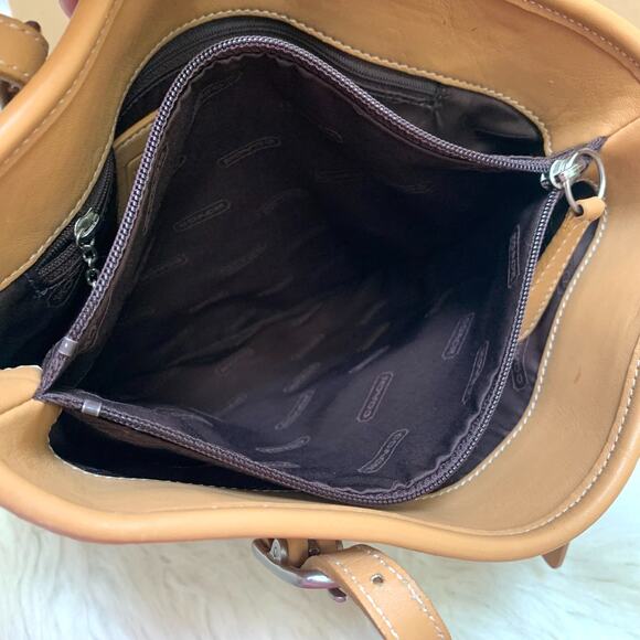 COACH Vintage Camel Tan Leather N/S LEGACY Bucket Tote Shoulder Bag #9803 - Picture 10 of 16